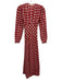 Doen Size XS Red, White & Blue Cotton Plaid Long Sleeve V Neck Segmented Dress Red, White & Blue / XS