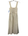 Matteau Size 2 Cream White viscose blend & cotton Fabric Block Sleeveless Dress Cream White / 2