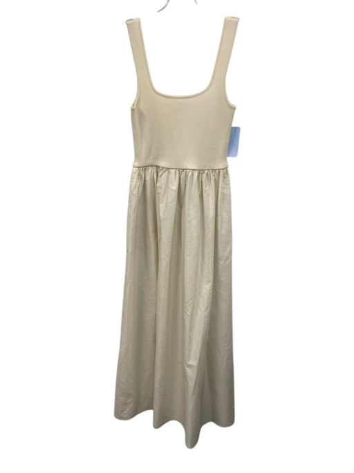 Matteau Size 2 Cream White viscose blend & cotton Fabric Block Sleeveless Dress Cream White / 2