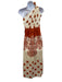 Johanne Ortiz Size 2 Cream White & Orange Cotton Tie Shoulder One Shoulder Dress Cream White & Orange / 2