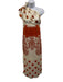 Johanne Ortiz Size 2 Cream White & Orange Cotton Tie Shoulder One Shoulder Dress Cream White & Orange / 2
