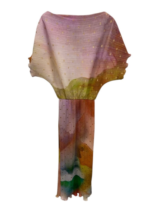 Never Fully Dressed Size XS Pink & Multi Polyester Blend Accordion Pleats Dress Pink & Multi / XS