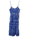 Hunter Bell Size 4 Blue & White Cotton Doodle Print Spaghetti Strap Dress Blue & White / 4