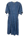 Ganni Size 34 Medium Wash Cotton Blend Denim Button Front Paneled Dress Medium Wash / 34