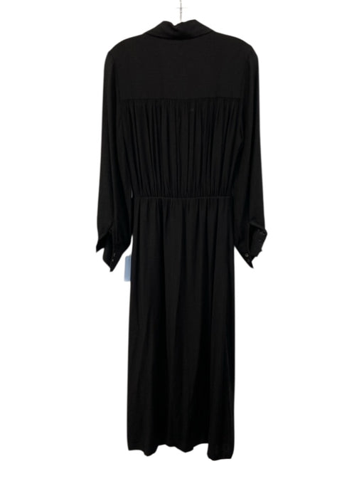 Brochu Walker Size XS Black Viscose Blend Long Sleeve Button Front Dress Black / XS