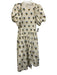 Rhode Size XS Cream White, Blue & Multi Cotton 1/2 Puff Sleeve Floral Dress Cream White, Blue & Multi / XS
