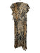 Melissa Odabash Size XS Black & Orange Viscose Tiger Print Leopard Print Dress Black & Orange / XS