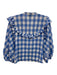 Cleobella Size XS Blue & White Cotton Gingham 3/4 Balloon Sleeve Top Blue & White / XS