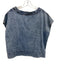 Jaki Size XS Medium Wash Cotton Denim Cap Sleeve Boat Neck Pleat Detail Top Medium Wash / XS