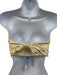 Simkhai Size S Cream Beige Linen Blend Strapless Scarf Style Tie Back Crop Top Cream Beige / S
