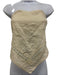 Simkhai Size S Cream Beige Linen Blend Strapless Scarf Style Tie Back Crop Top Cream Beige / S
