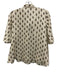Banana Republic Size XS Cream White & Brown Linen Blend 1/2 Sleeve Pant Set Cream White & Brown / XS