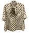Banana Republic Size XS Cream White & Brown Linen Blend 1/2 Sleeve Pant Set Cream White & Brown / XS