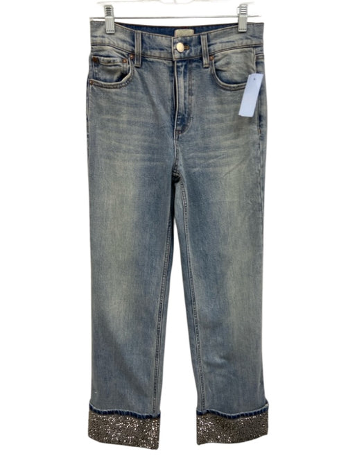 Alice + Olivia Jeans Size 25 Medium Wash Cotton Blend Denim High Rise Jeans Medium Wash / 25
