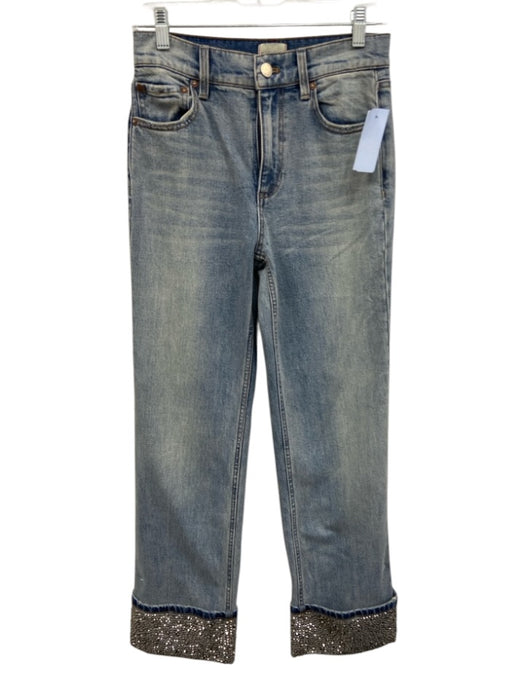 Alice + Olivia Jeans Size 25 Medium Wash Cotton Blend Denim High Rise Jeans Medium Wash / 25