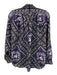 Hunter Bell Size XS Navy Blue & White Silk & Cotton Bandana Print Button Up Top Navy Blue & White / XS