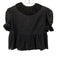 Aurore Van Milhem Size 1 Black Cotton Tie Back Collar Detail Gathered Detail Top Black / 1
