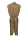 Pistola Size XS Khaki Beige Cotton Sleeveless Shoulder Pads Slim Jumpsuit Khaki Beige / XS