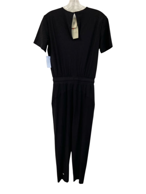 Sweaty Betty Size 4 Black Polyamide Blend Short Sleeve Drawstring Waist Jumpsuit Black / 4