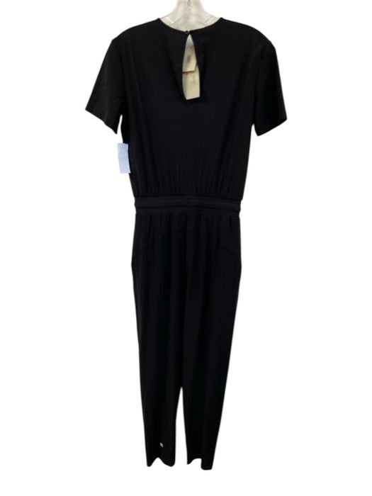 Sweaty Betty Size 4 Black Polyamide Blend Short Sleeve Drawstring Waist Jumpsuit Black / 4
