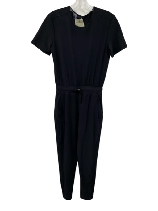 Sweaty Betty Size 4 Black Polyamide Blend Short Sleeve Drawstring Waist Jumpsuit Black / 4