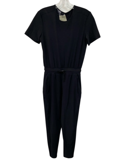 Sweaty Betty Size 4 Black Polyamide Blend Short Sleeve Drawstring Waist Jumpsuit Black / 4