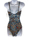 Summersalt Size 4 Blue & Orange Polyamide Blend Criss Cross Front Swimsuit Blue & Orange / 4