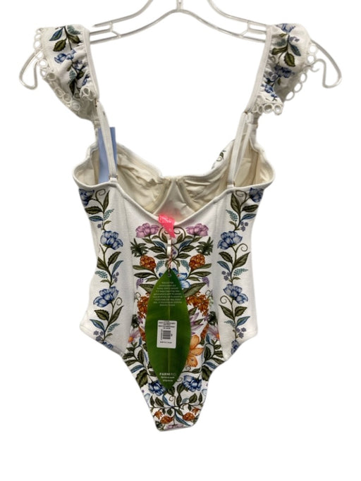 Farm Rio Size XS White & Multi Polyamide Blend Botanical Print Swimsuit White & Multi / XS
