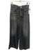 Rag & Bone Size 25 Faded Black Cotton Blend High Rise Whiskering Wide Leg Pants Faded Black / 25