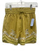 Chufy Size Small Yellow & White Cotton Elastic Drawstring Waist Pockets Shorts Yellow & White / Small