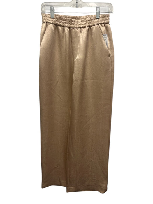 Closed Size XXS Beige Elastic Waist Satin Pockets Wide Leg Pants Beige / XXS