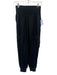 Cinq a Sept Size XS Black Elastic Waist Cargo Pockets Satin Jogger Pants Black / XS