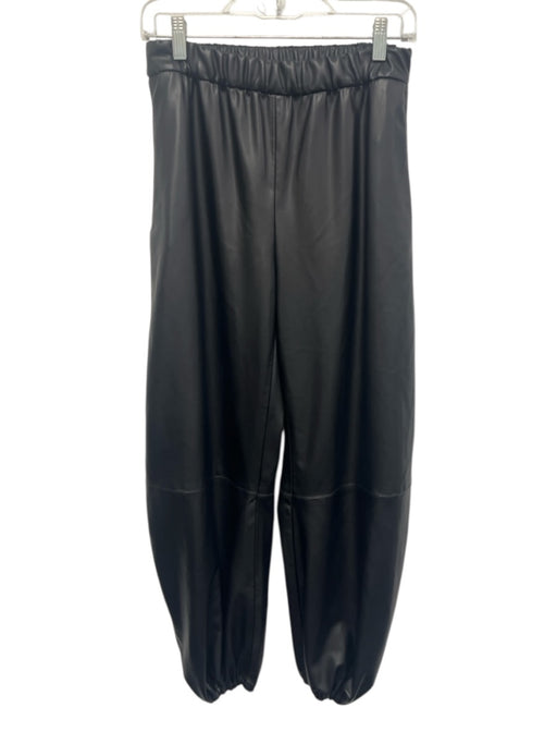 Zara Size XS Black Faux Pearl Elastic Waist Paneled Pockets Jogger Pants Black / XS