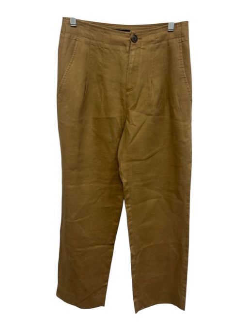 Banana Republic Size 0 Tan Brown Linen High Rise Pleated Tapered Pants Tan Brown / 0