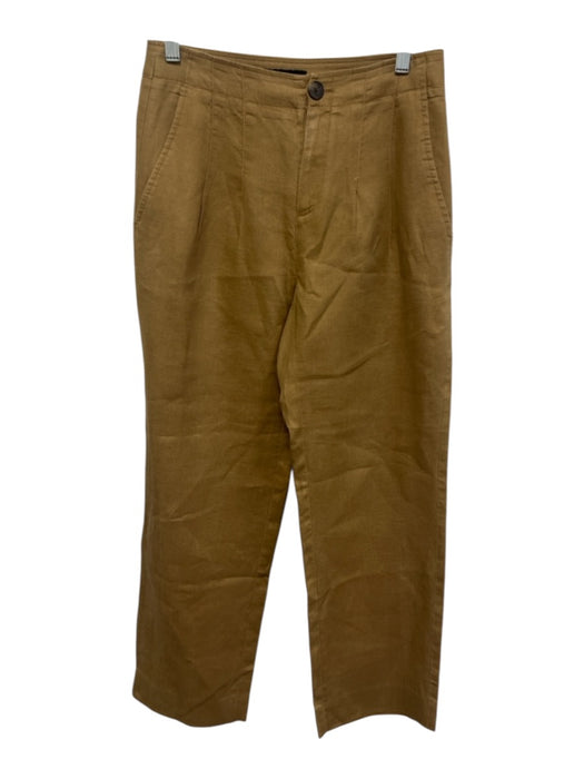 Banana Republic Size 0 Tan Brown Linen High Rise Pleated Tapered Pants Tan Brown / 0