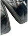 Chanel Shoe Size 37 Black Leather Upper Gold hardware Logo Velcro Sandals Black / 37