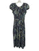 Ulla Johnson Size 0 Blue & Multi Cotton Blend Abstract Floral Dress Blue & Multi / 0
