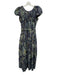Ulla Johnson Size 0 Blue & Multi Cotton Blend Abstract Floral Dress Blue & Multi / 0