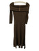 Le Bop Size XS Brown & Black Viscose Blend Gingham Long Sleeve Knit Dress Brown & Black / XS