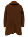 J. Crew Size XS Brown Polyester Faux Shearling Boucle Button Front Collared Coat Brown / XS