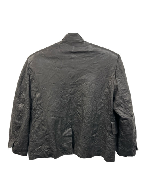 Zadig & Voltaire Size 34 Black Lamb leather Shoulder Pads Flap Pockets Jacket Black / 34