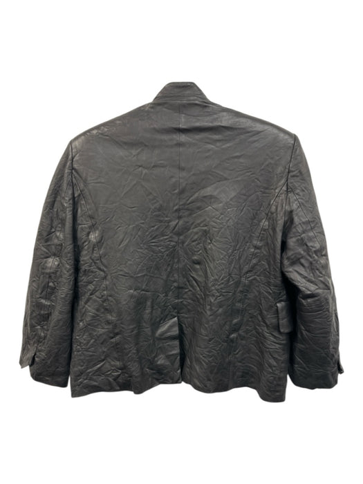 Zadig & Voltaire Size 34 Black Lamb leather Shoulder Pads Flap Pockets Jacket Black / 34