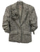 Cinq a Sept Size 2 White & Navy Blue Polyester Blend Tweed Scrunch Sleeve Jacket White & Navy Blue / 2