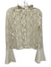 See By Chloe Size XS Cream White Cotton Blend Open Knit Sweater Flare Wrists Top Cream White / XS