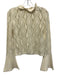See By Chloe Size XS Cream White Cotton Blend Open Knit Sweater Flare Wrists Top Cream White / XS
