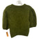 Banana Republic Size XS Moss Green Alpaca Blend Fuzzy 1/2 Puff Sleeve Sweater Moss Green / XS