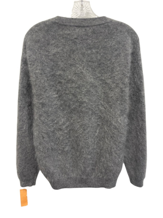 J. Crew Size S Gray Missing Fabric Tag Cashmere Fuzzy Pullover Sweater Gray / S