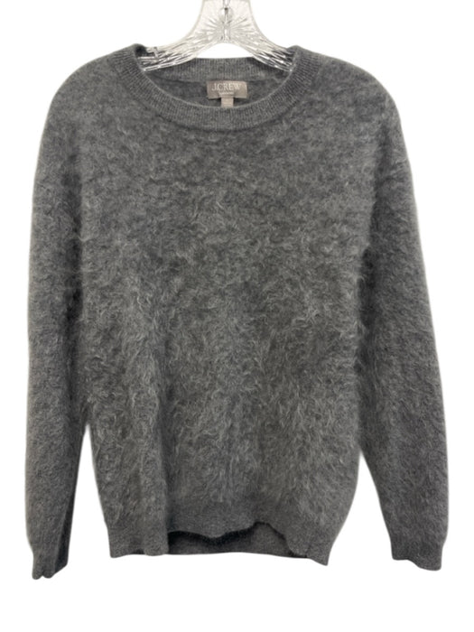 J. Crew Size S Gray Missing Fabric Tag Cashmere Fuzzy Pullover Sweater Gray / S