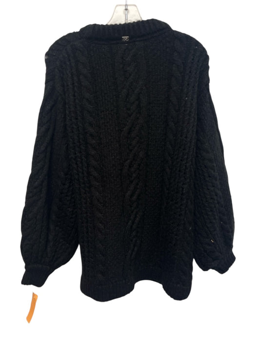 For Love & Lemons Size XS Black, Pink & Green Acrylic Blend Button Front Sweater Black, Pink & Green / XS