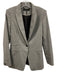 Rag & Bone Size 0 Gray Wool Blend & Leather Slit pockets Shoulder Pads Jacket Gray / 0